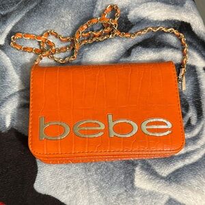 Bebe Vibrant Orange Crossbody Bag